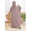 Dark taupe bath khimar