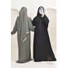 Abaya hijab intégré dentelles