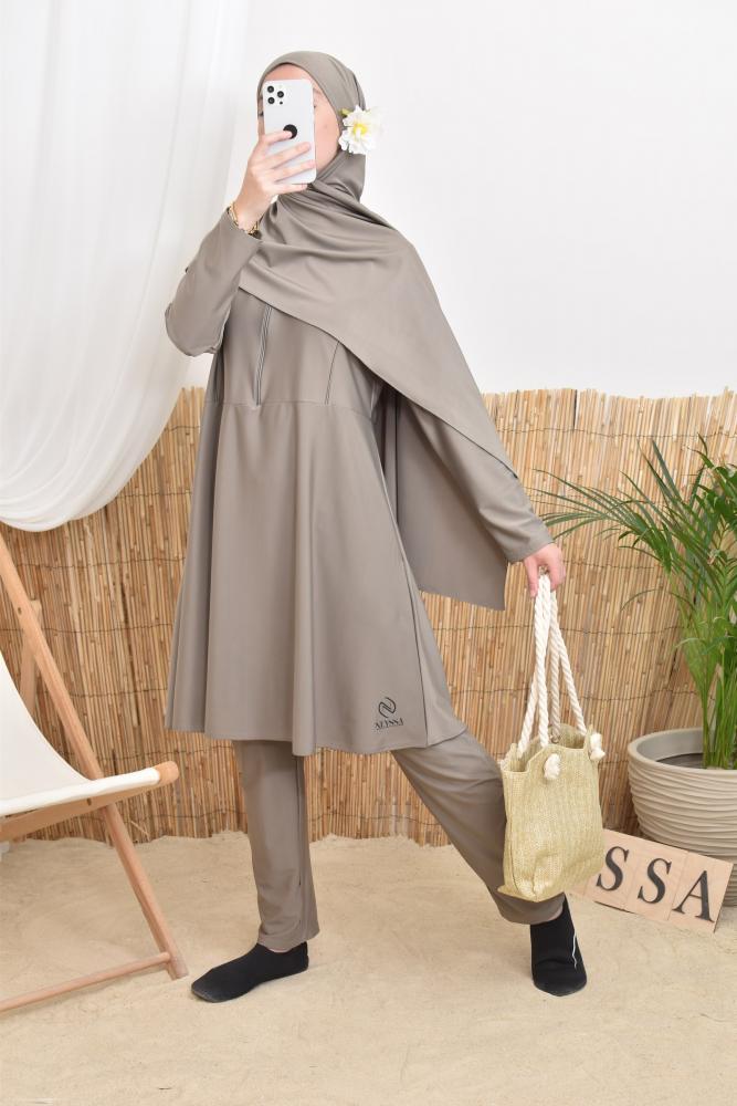 Burkini femme ATLANTIS Taupe