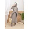 Long Burkini with hijab BAHREIN Dark Taupe