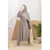 Long Burkini with hijab BAHREIN Dark Taupe