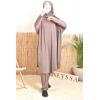 Burkini grande taille papillon MAJORQUE taupe foncé