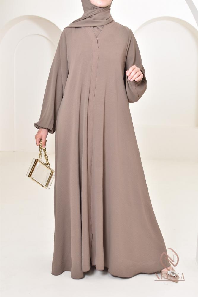 Abaya Dubaï Umbrella en jazz Taupe