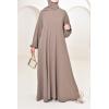 Abaya Dubaï Umbrella en jazz Taupe