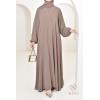 Abaya Dubaï Umbrella en jazz Taupe