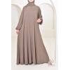 Abaya Dubaï Umbrella en jazz Taupe