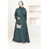 Abaya Dubaï Umbrella DJELIKA vert bouteille