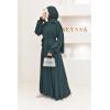 Abaya Dubai Umbrella DJELIKA flaschengrün