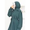 Abaya Dubaï Umbrella DJELIKA vert bouteille