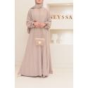 Abaya Dubai Umbrella DJELIKA Latte