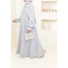 Abaya Dubai Umbrella DJELIKA pearl grey