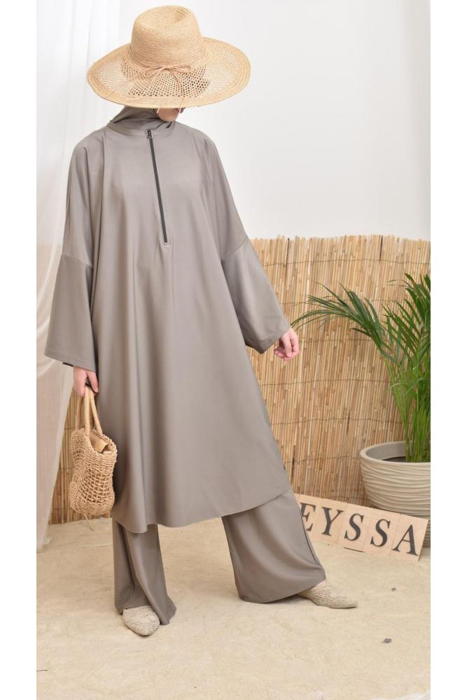 ABU DAHBI loose fit burkini Taupe