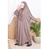 Dark taupe bath khimar