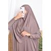 Khimar de bain taupe foncé