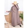 Dark taupe bath khimar