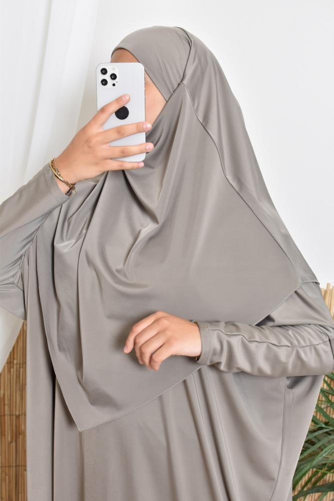 Khimar Bademantel taupe