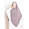 Khimar doppelt gekreuzter spitzer Jersey Rihab