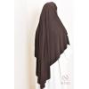 Khimar doppelt gekreuzter spitzer Jersey Rihab