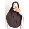 Khimar Jersey double croisé rond court 