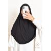 Khimar Jersey double croisé rond court 