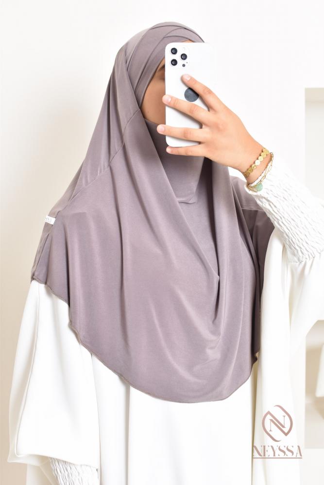 Khimar Short round double-breasted jersey Jumanâ