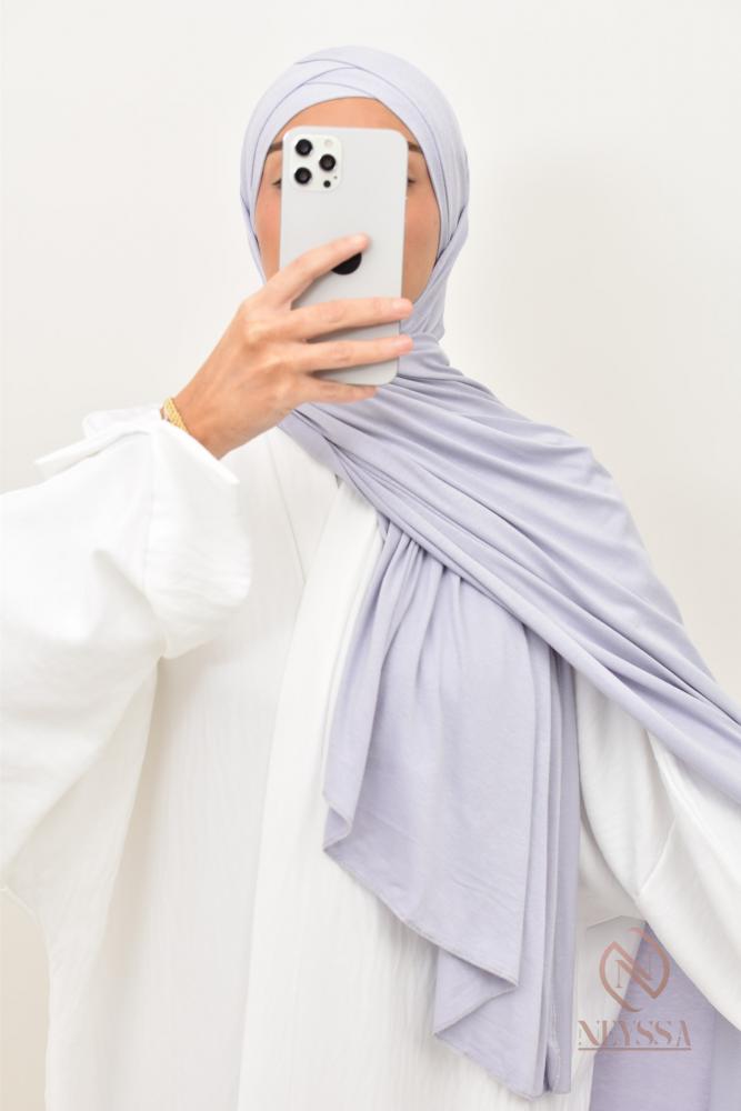 Hijab jersey à nouer double croisé LALY