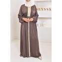 Abaya caftan Emine Chocolat