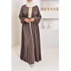 Abaya caftan Emine Chocolat