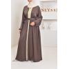 Abaya caftan Emine Chocolat