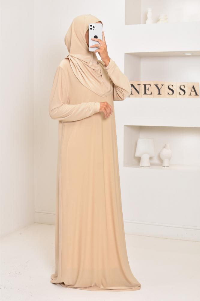 Integrated women's hijab prayer dress