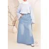 Sofia long skirt in light denim