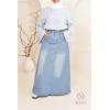 Sofia long skirt in light denim