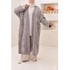 Long butterfly woven cardigan IRIS Black