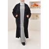 Long butterfly woven cardigan IRIS Black