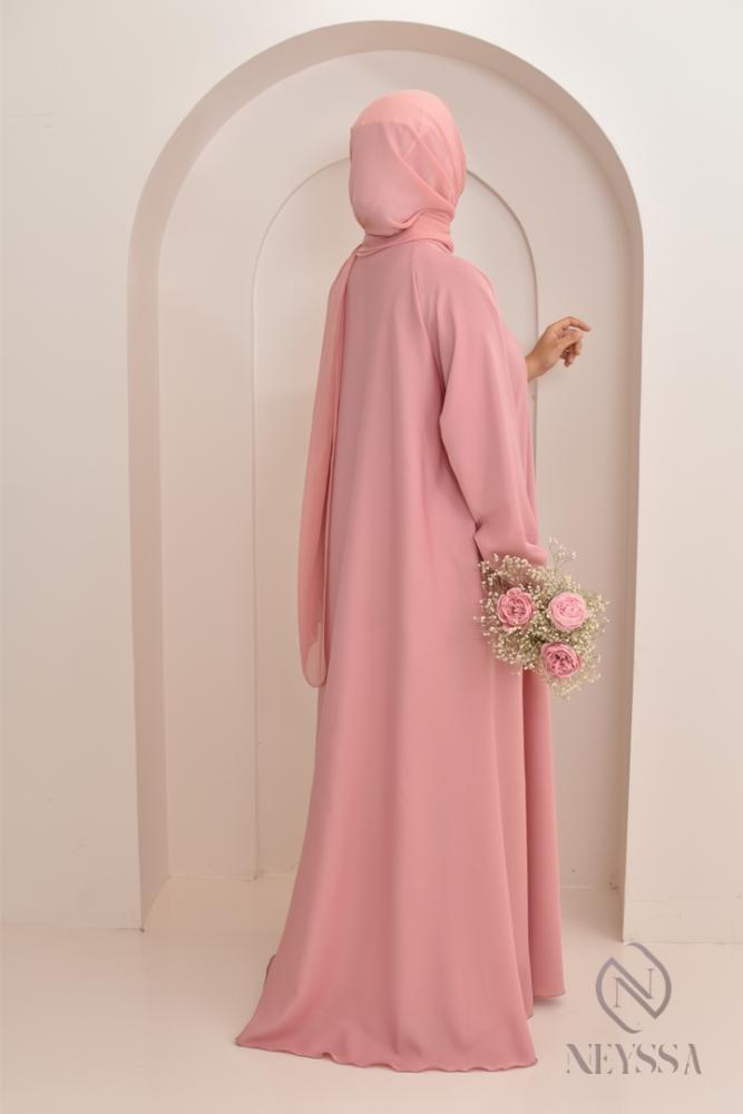 Abaya Dubaï Umbrella SAMAR Rose Tendre