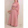 Abaya Dubai Umbrella SAMAR Soft Pink