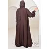 Abaya Dubai Umbrella SAMAR Schokolade