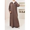 chubby-knit abaya NAWEL