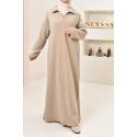 Rib-knit abaya AYNA