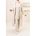 Parka longue doublée fourrure SAFIYA Beige