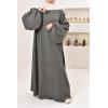 Umm Khadijâa Flared abaya with puffed sleeves