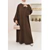 Umm Khadijâa Flared abaya with puffed sleeves