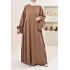 Umm Khadijâa Flared abaya with puffed sleeves