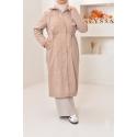 Long fur-lined parka SAFIYA Taupe