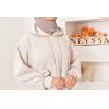 Beige hooded sweater dress AMALY