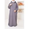 Pulloverkleid mit Kapuze Beige AMALY