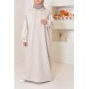 Beige hooded sweater dress AMALY