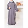 Pulloverkleid mit Kapuze Beige AMALY