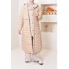 Women's beige reversible Winter parka