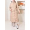 Women's beige reversible Winter parka